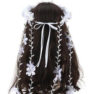 Women Flower Headpiece Fairy Floral Crown Renaissance Cosplay Wedding